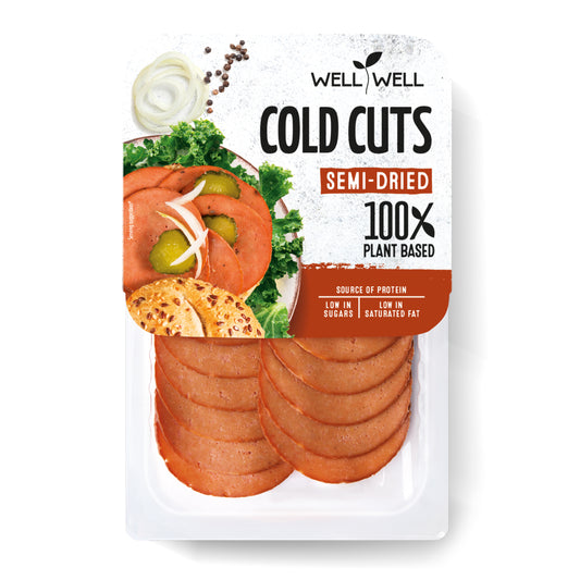 742113 Plátkovaná uzenina z rostlinných bílkovin 90 g   WELL WELL-1