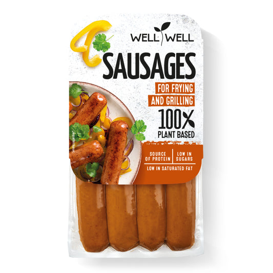 742120 Slezská klobása z rostlinných bílkovin 250 g   WELL WELL-1
