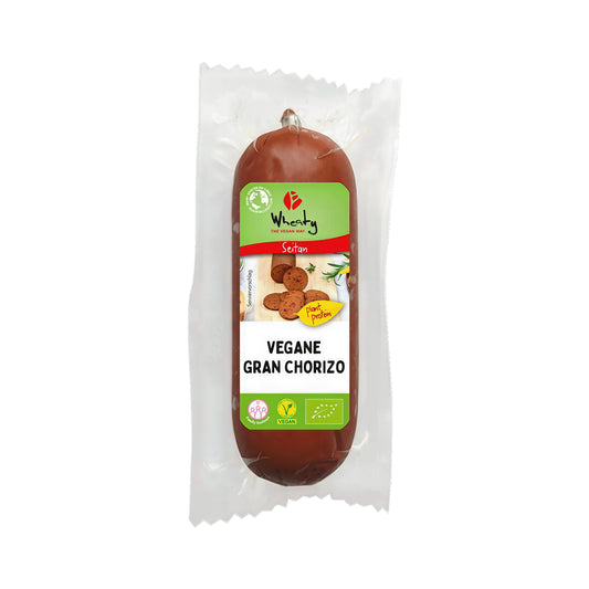 742191 Salám seitan s příchutí chorizo 200 g BIO   WHEATY-1