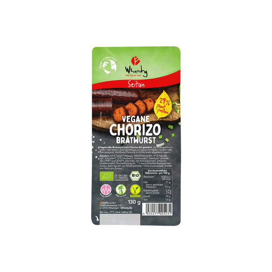 742192 Klobása seitan s příchutí chorizo 130 g BIO   WHEATY-1