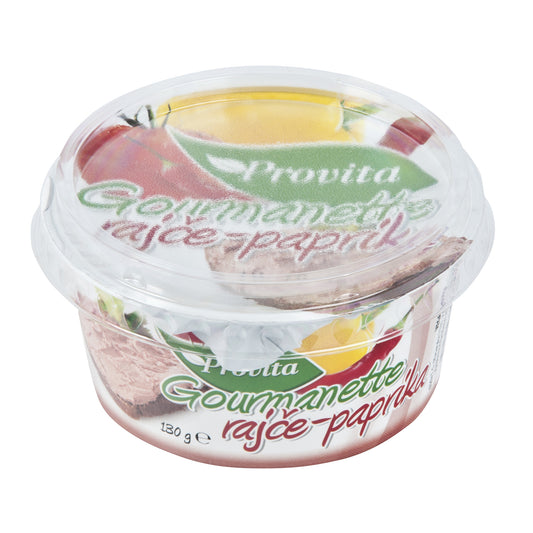 752048 Pomazánka gourmanette slunečnicová rajče-paprika 130 g   PROVITA-1