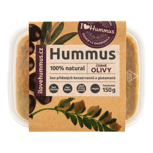 752056 Hummus - pomazánka cizrnová s černými olivami 150 g   I LOVE HUMMUS-1