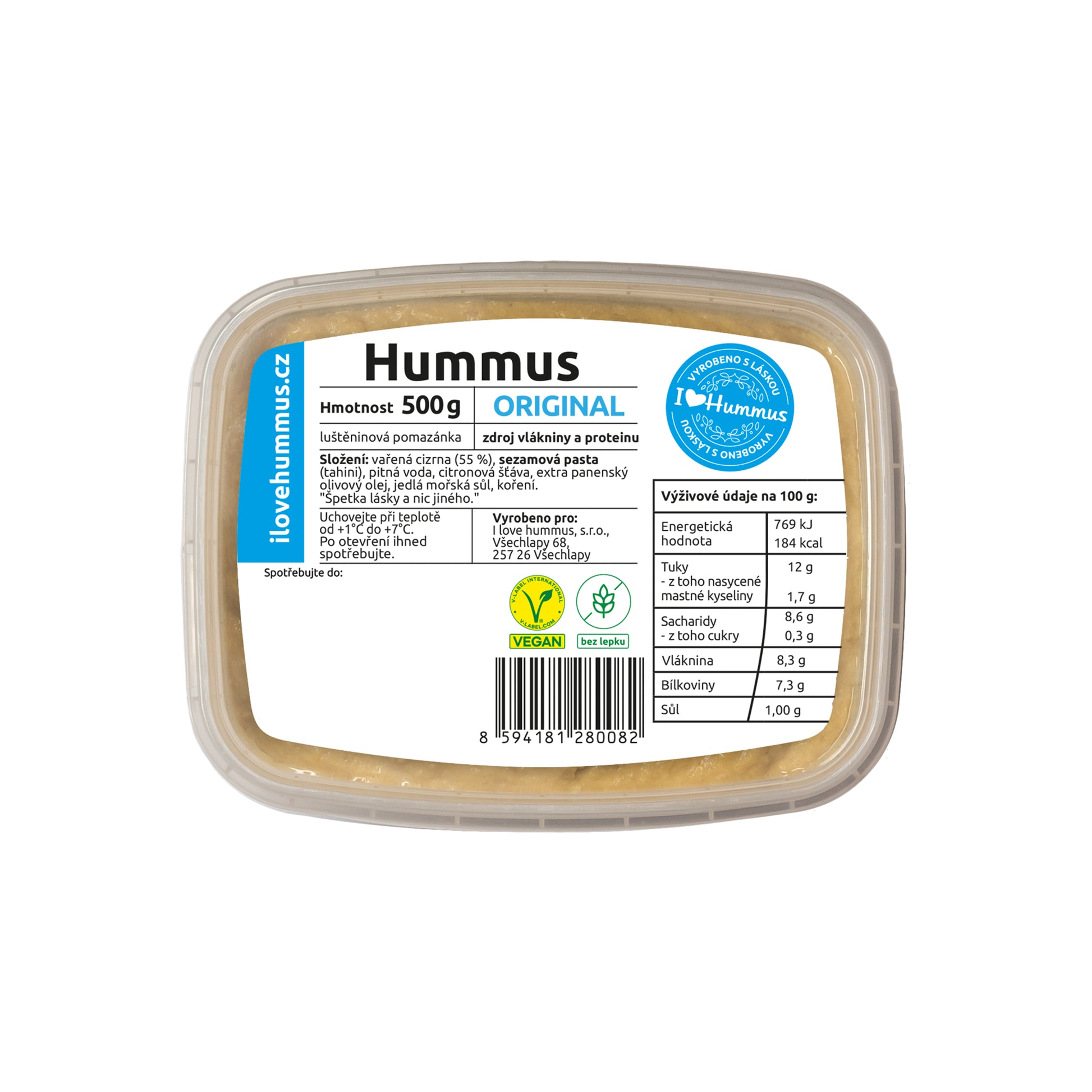 752062 Hummus - cizrnová pomazánka original 500 g   I LOVE HUMMUS-1