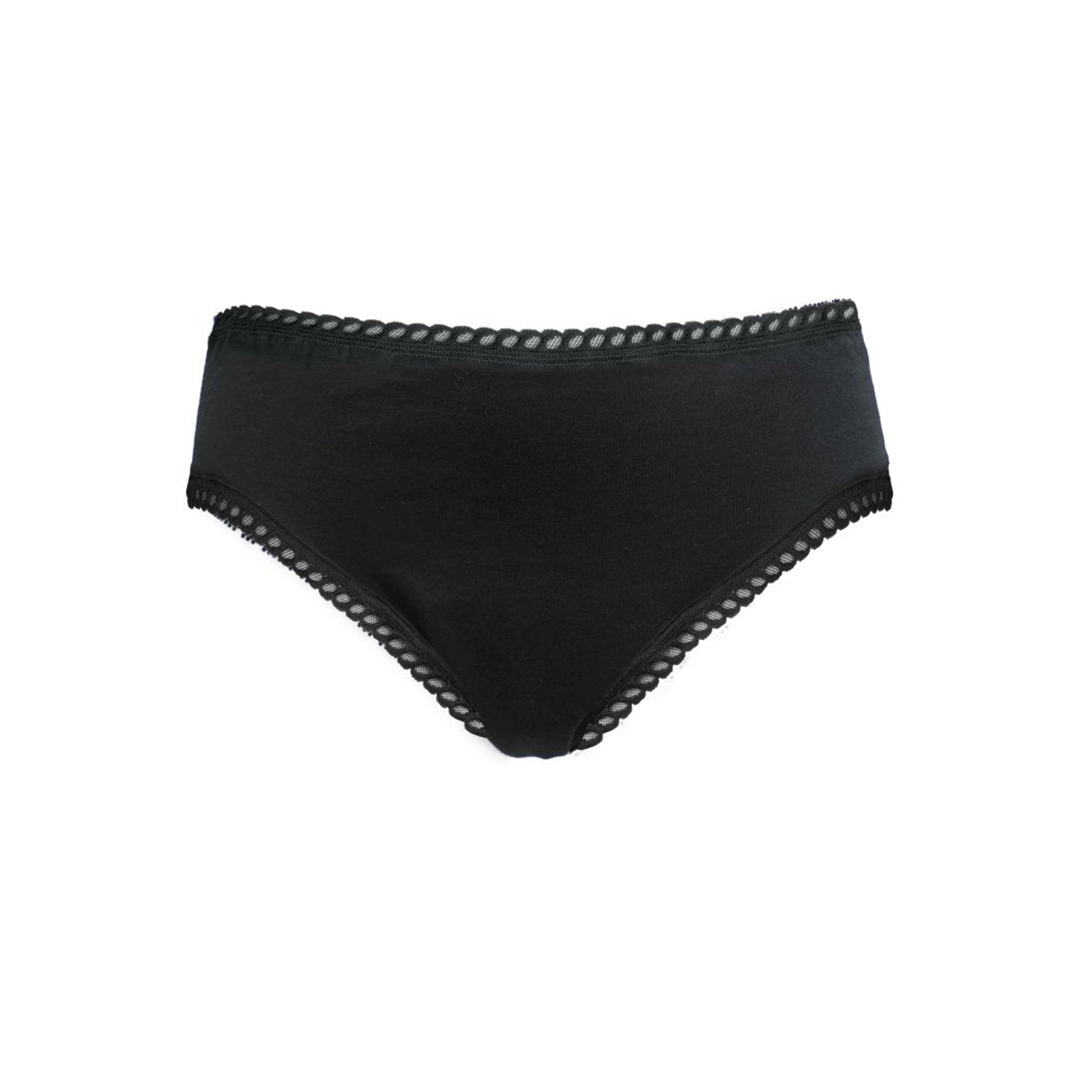 900039 Kalhotky menstruační Panty na střední menstruaci - černé M   ANAÉ BY ECODIS-1