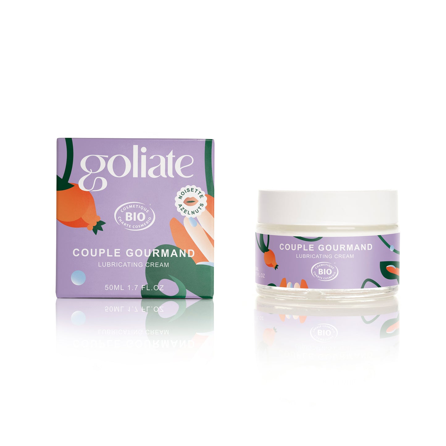 900194 Olej masážní a lubrikační jedlý 2v1 The Gourmet Couple 50 ml BIO   GOLIATE-1