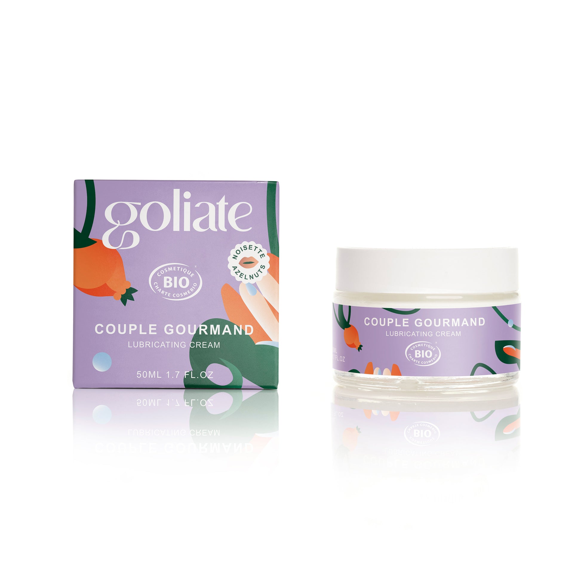 900194 Olej masážní a lubrikační jedlý 2v1 The Gourmet Couple 50 ml BIO   GOLIATE-1