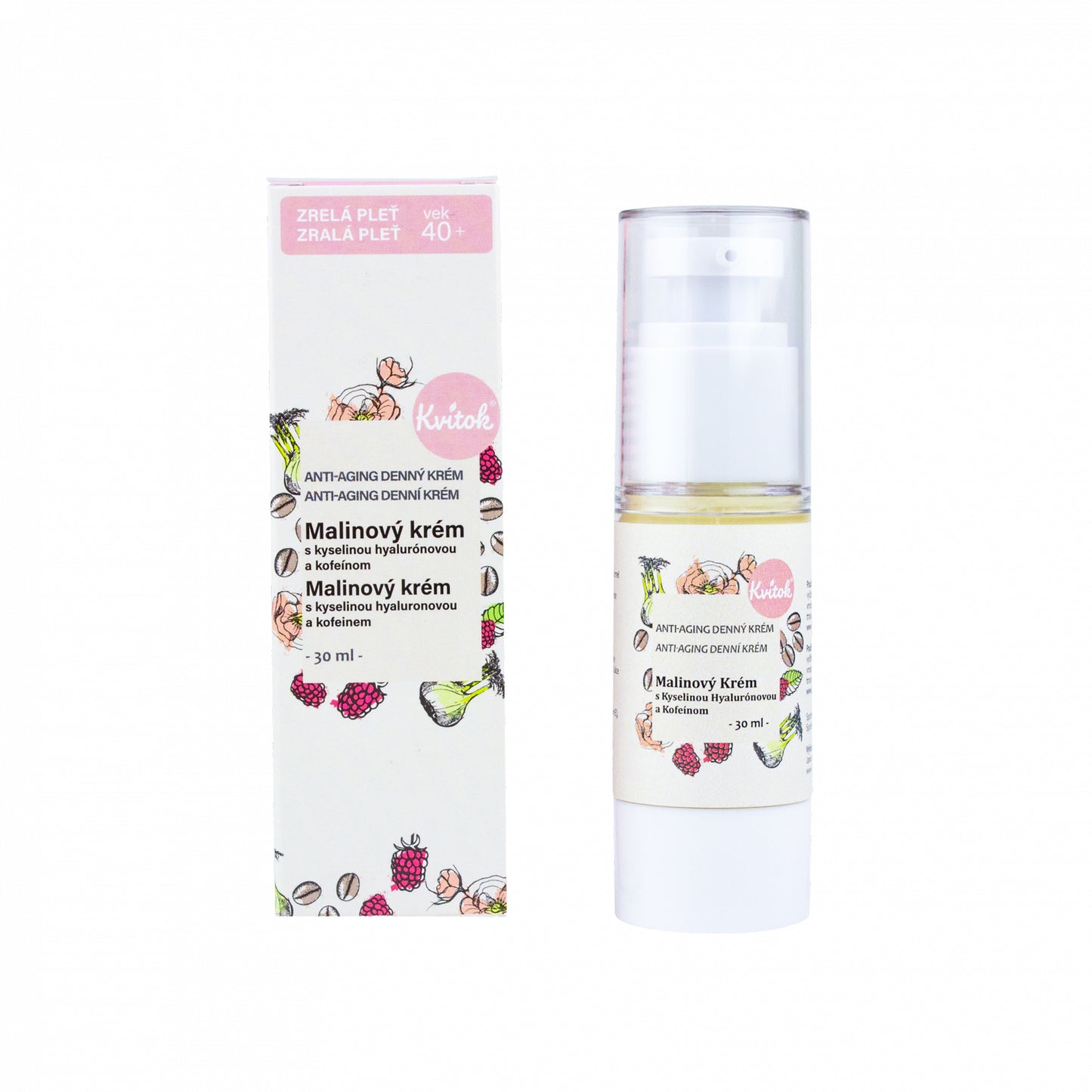 900311 Krém denní malinový pro zralou pleť 40+ 30 ml   KVITOK-1