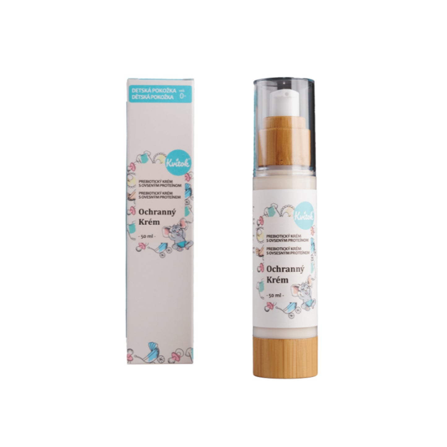 900315 Krém dětský prebiotický ochranný - celotělový s ovesným proteinem 50 ml   KVITOK-1