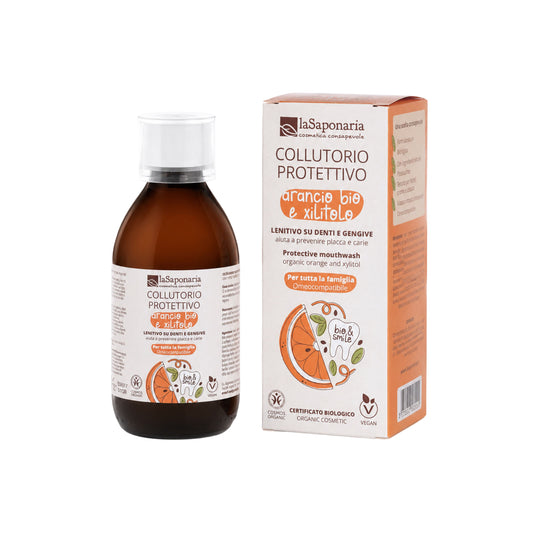 900575 Voda ústní ochranná s pomerančem a xylitolem 250 ml BIO   LA SAPONARIA-2