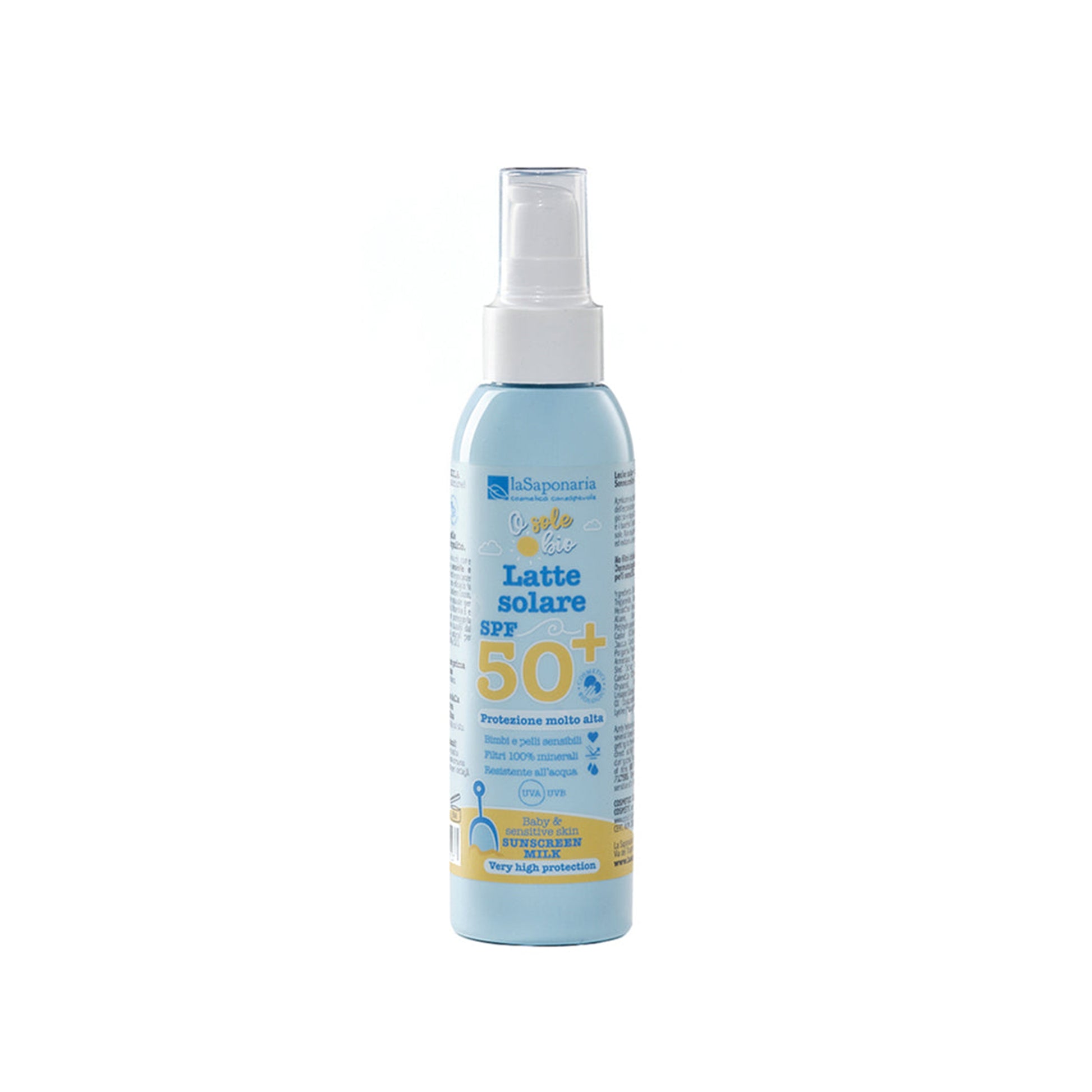900580 Krém opalovací pro děti na citlivou pokožku SPF 50+ 125 ml BIO   LA SAPONARIA-1