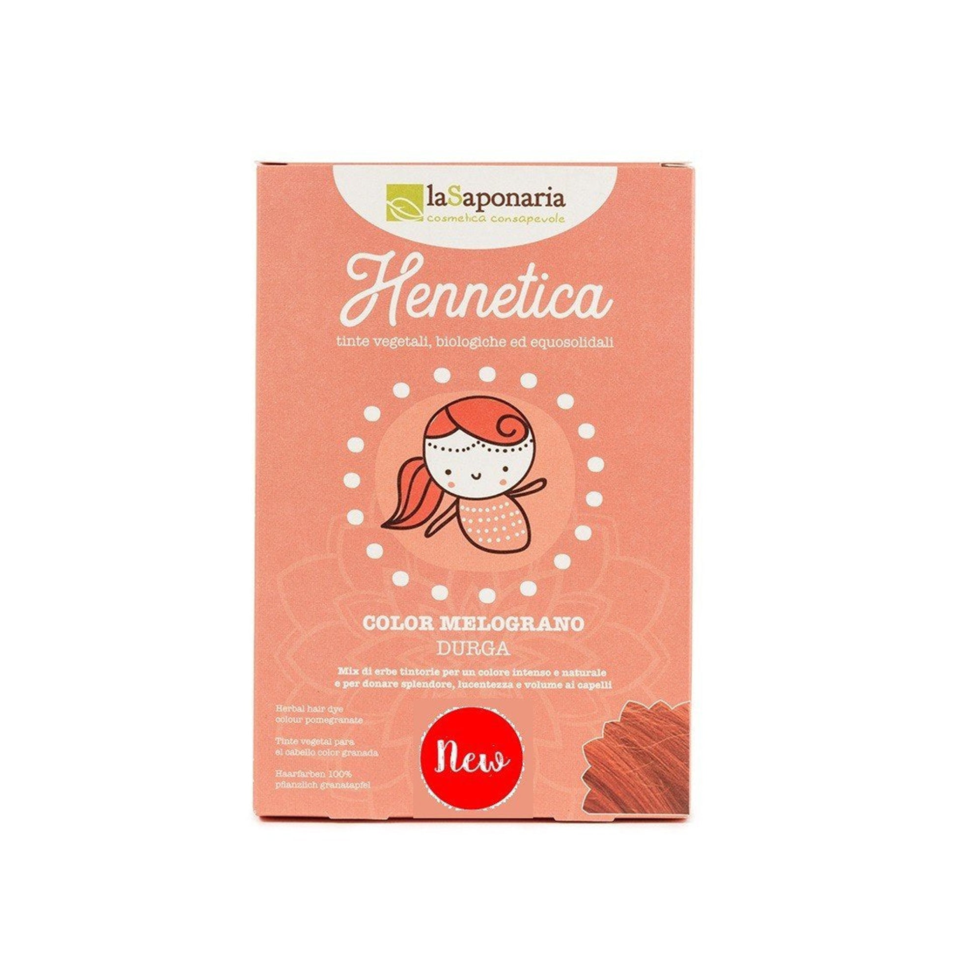 900601 Barva přírodní na vlasy Durga - granátové jablko 100 g BIO   LA SAPONARIA-1