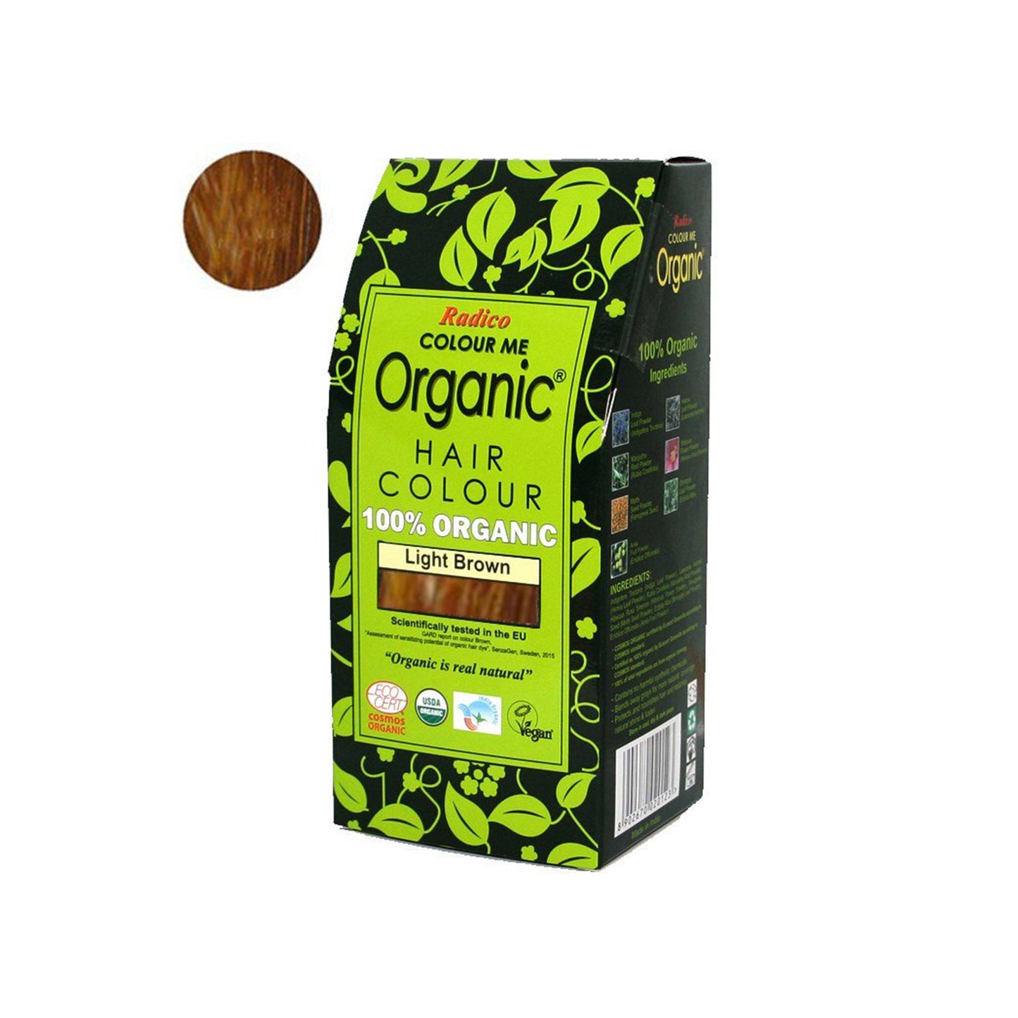 900883 Barva přírodní na vlasy - světle hnědá 100 g BIO   RADICO-1