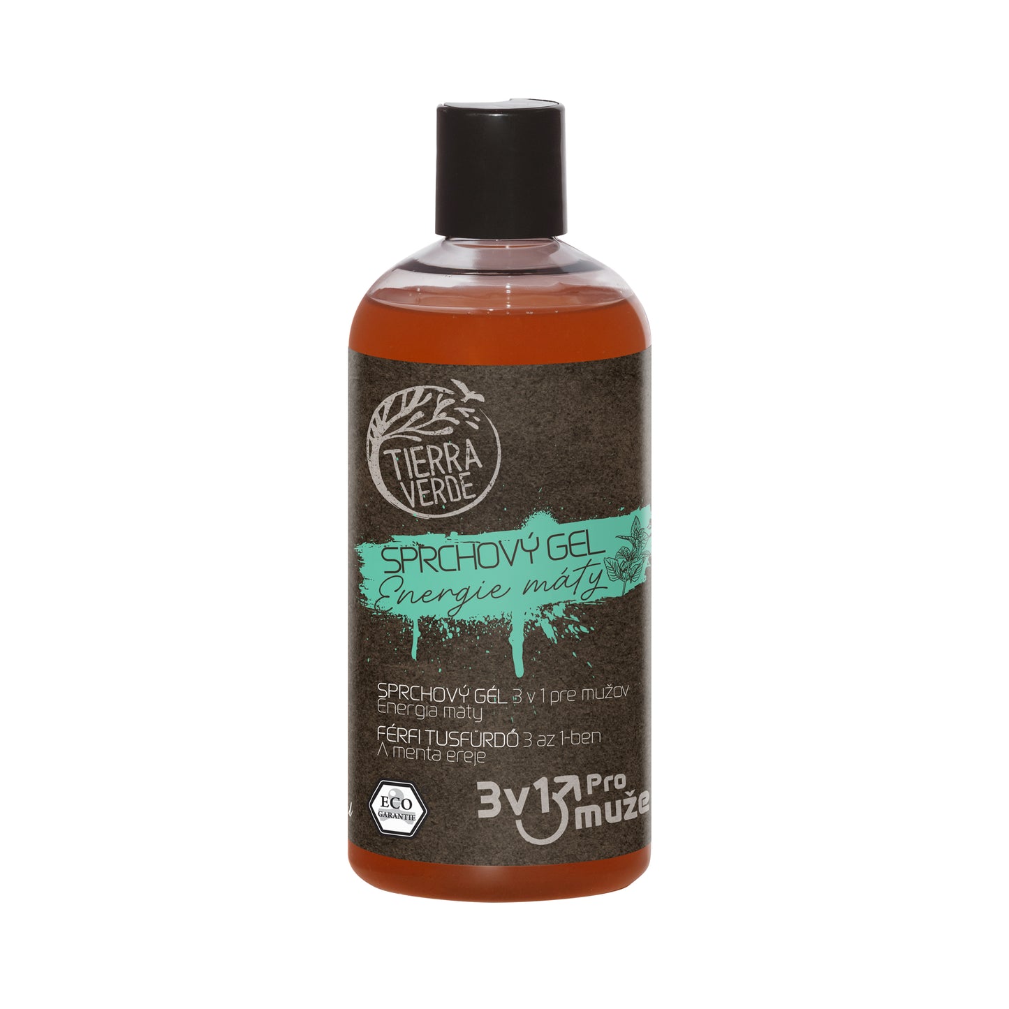 901058 Gel pánský sprchový na tělo, obličej a vlasy 3v1 - Energie máty 110 ml   TIERRA VERDE-1