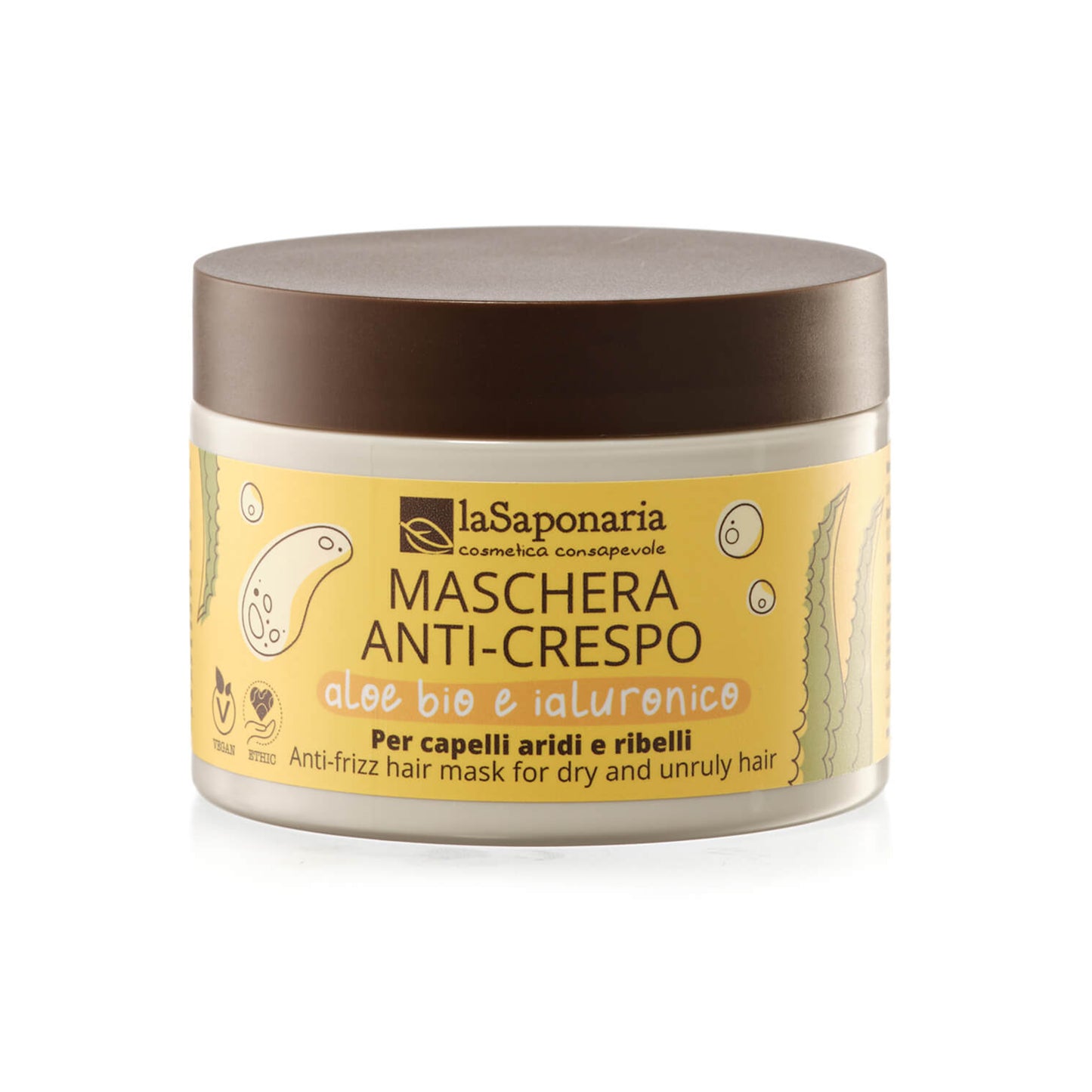 901267 Maska proti krepatění vlasů s Aloe vera a kyselinou hyaluronovou 200 ml   LA SAPONARIA-1