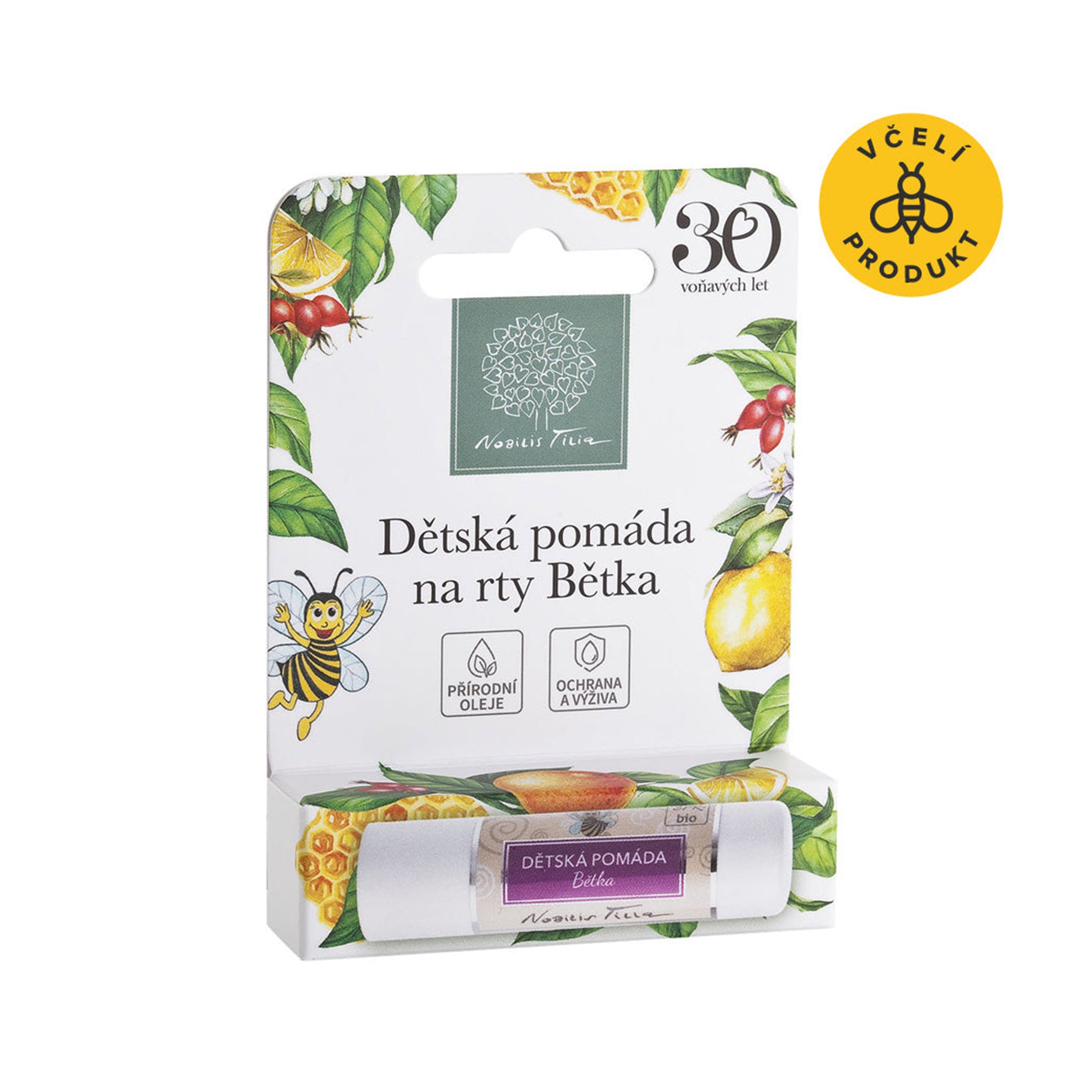 901389 Pomáda na rty dětská Bětka 4,2 g   NOBILIS TILIA-1