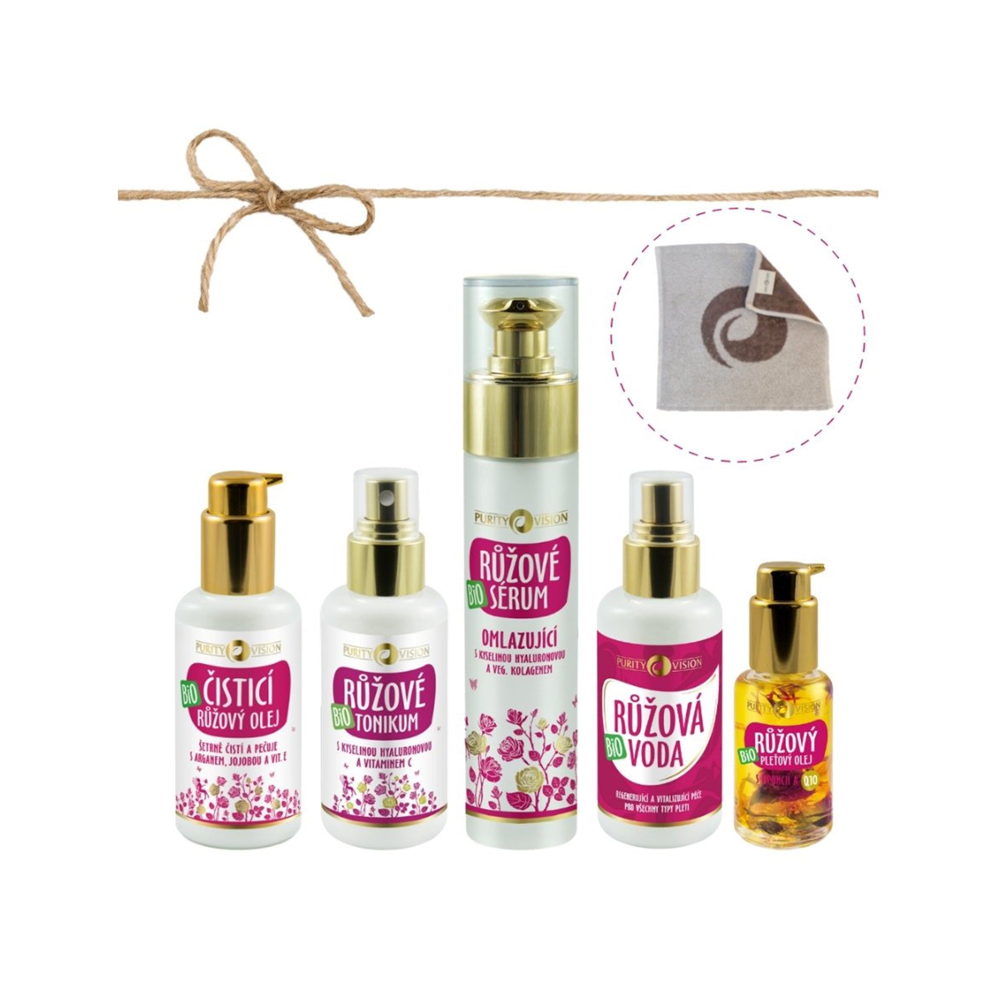 901544 Sada Růžový rituál v péči o pleť 5 + 1 ks BIO   PURITY VISION -1