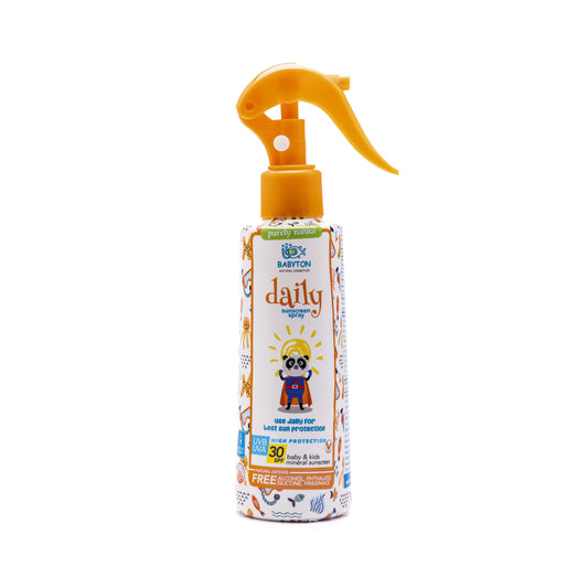 901837 Mléko opalovací ve spreji pro děti SPF 30 DAILY 200 ml   BABYTON-1
