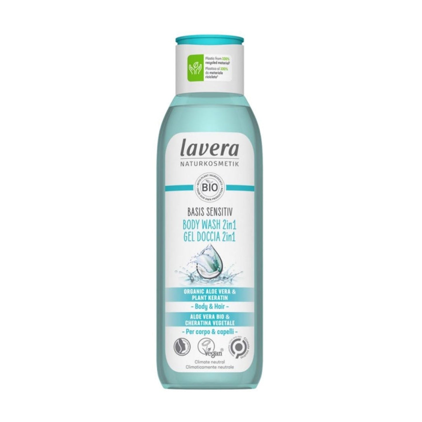 901880 Gel sprchový na tělo a vlasy Sensitive 2v1 250 ml   LAVERA-1