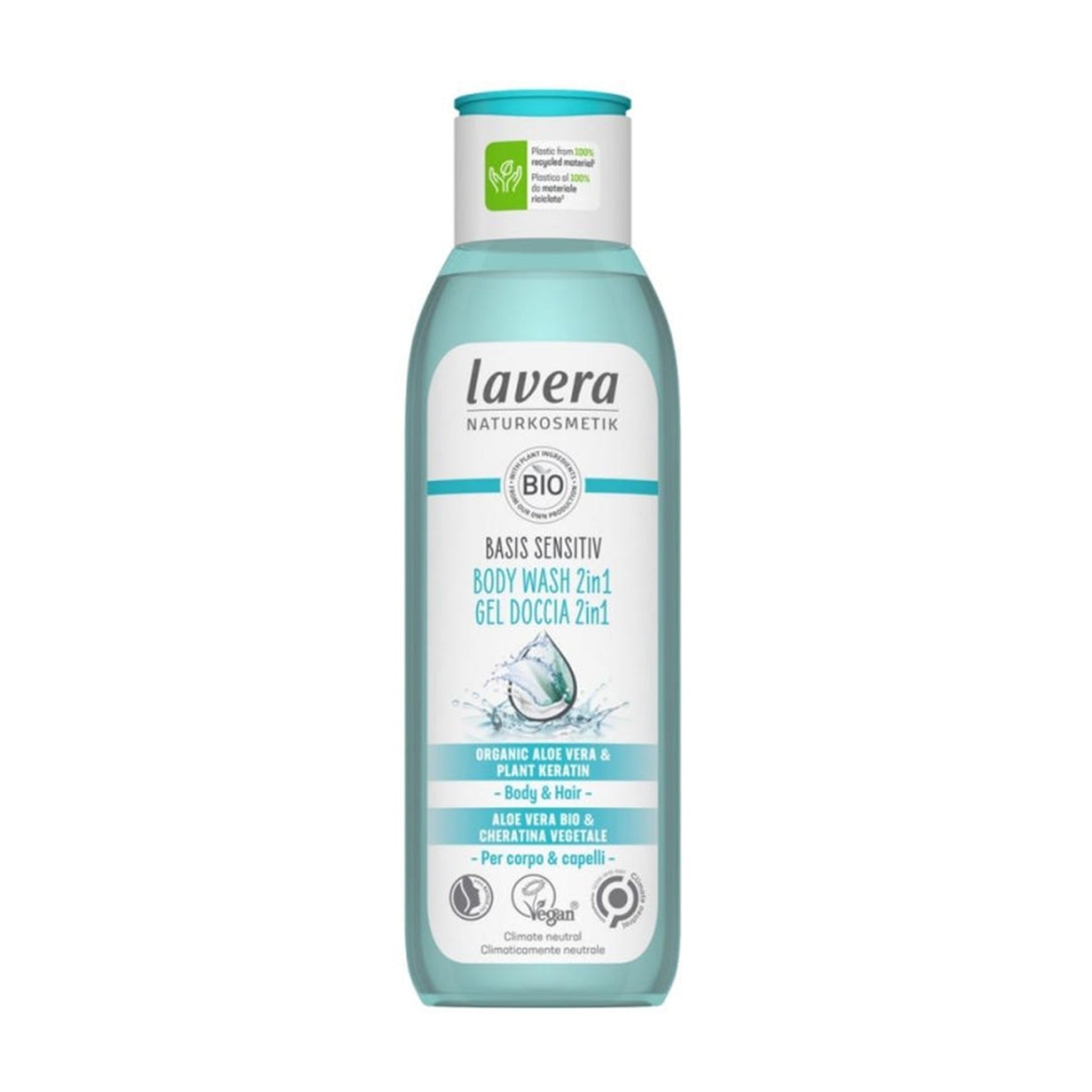 901880 Gel sprchový na tělo a vlasy Sensitive 2v1 250 ml   LAVERA-1