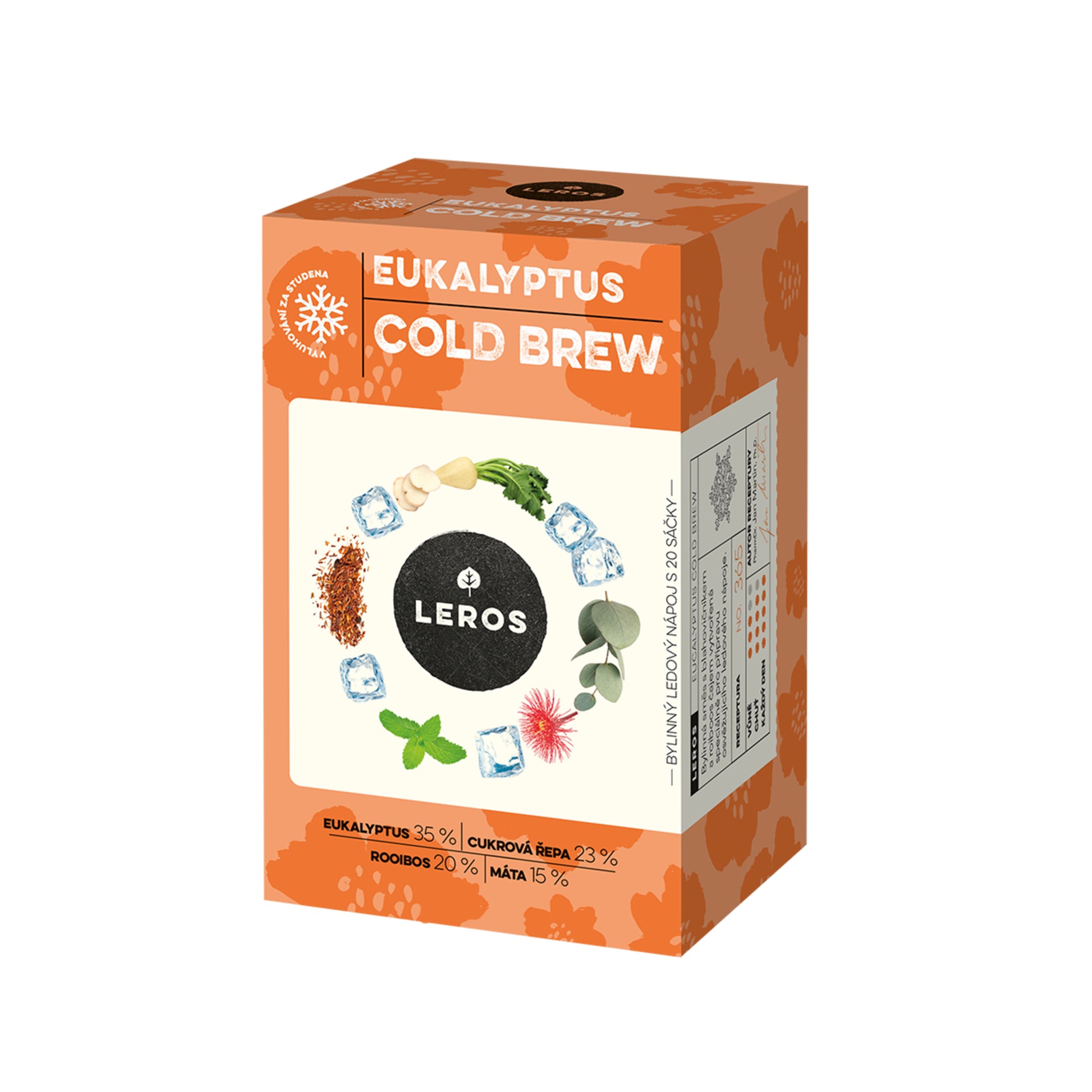 901896 Čaj směs bylinná Cold Brew Eukalyptus 20 sáčků 36 g   LEROS   -1