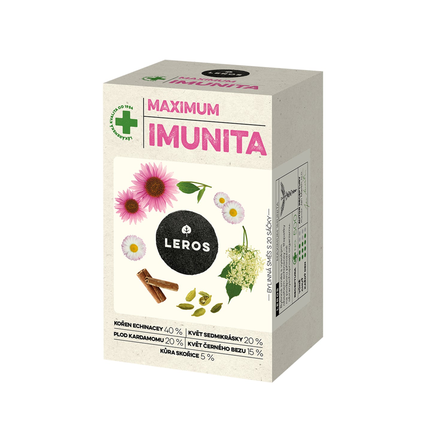 901907 Čaj bylinný Maximum imunita 20 sáčků 24 g   LEROS-1