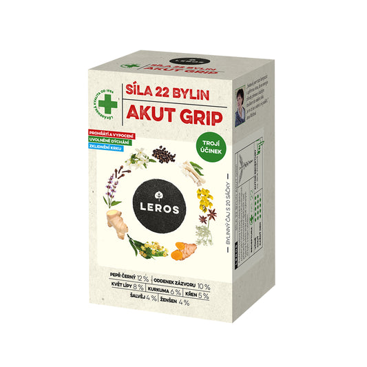 901911 Čaj bylinný Síla 22 bylin AKUT GRIP 20 sáčků 50 g   LEROS-1