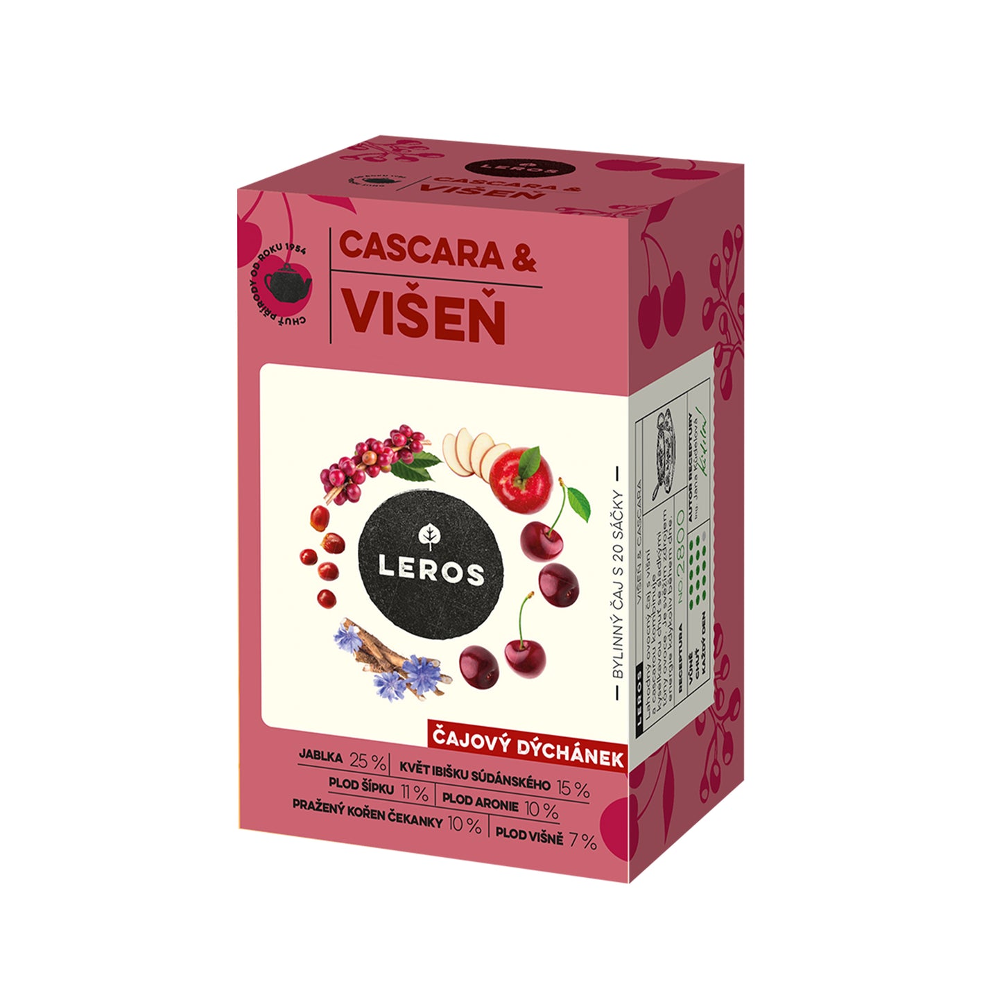 901920 Dýchánek čajový Višeň & Cascara 20 sáčků 40 g   LEROS-1