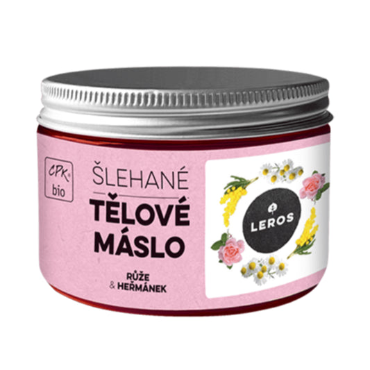 901958 Máslo tělové šlehané Růže & heřmánek 150 ml BIO   LEROS-1