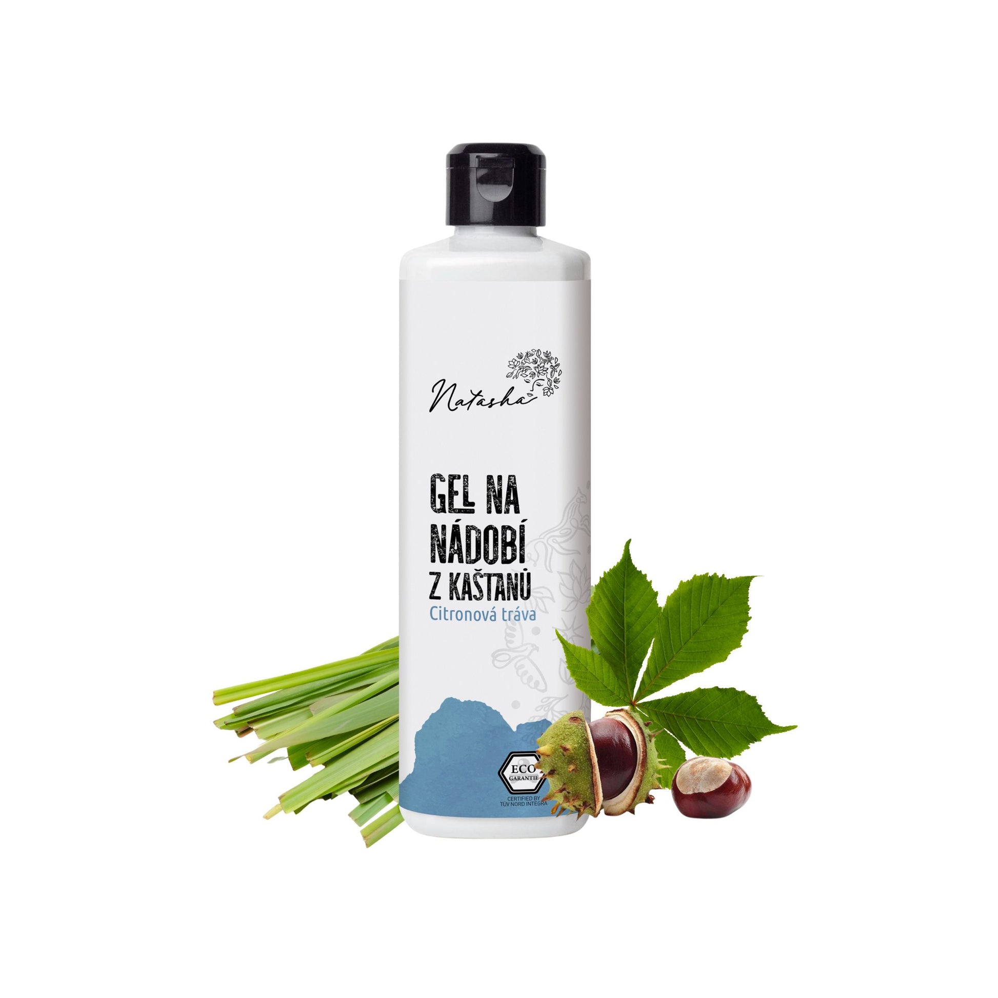 901984 Gel na nádobí z kaštanů Citronová tráva 500 ml   NATASHA-1
