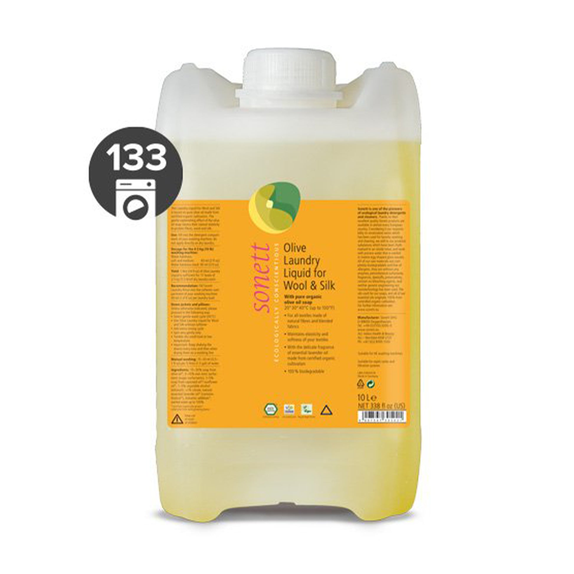 902111 Gel prací na vlnu a hedvábí olivový 10 l   SONETT -1