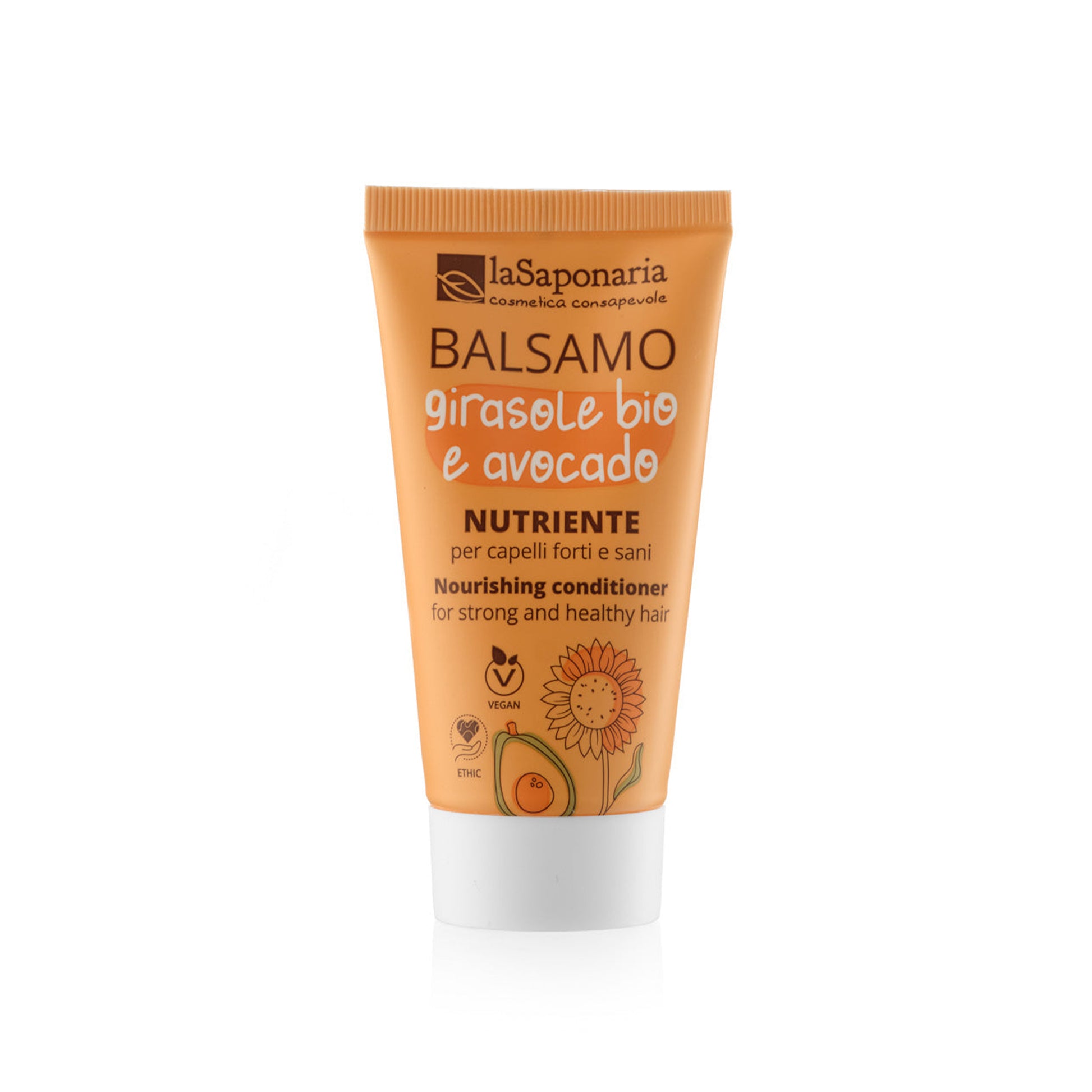 902390 Kondicionér vyživující se slunečnicí a avokádem pro suché a poškozené vlasy 30 ml   LA SAPONA