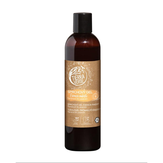 903702 Gel sprchový Esence radosti - Pomeranč & lavandin 100 ml   TIERRA VERDE