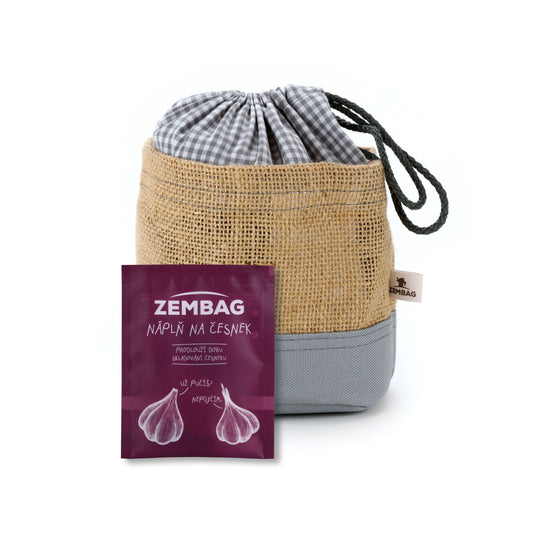 903905 Pytel na 0,75 kg česneku - šedý   ZEMBAG-1