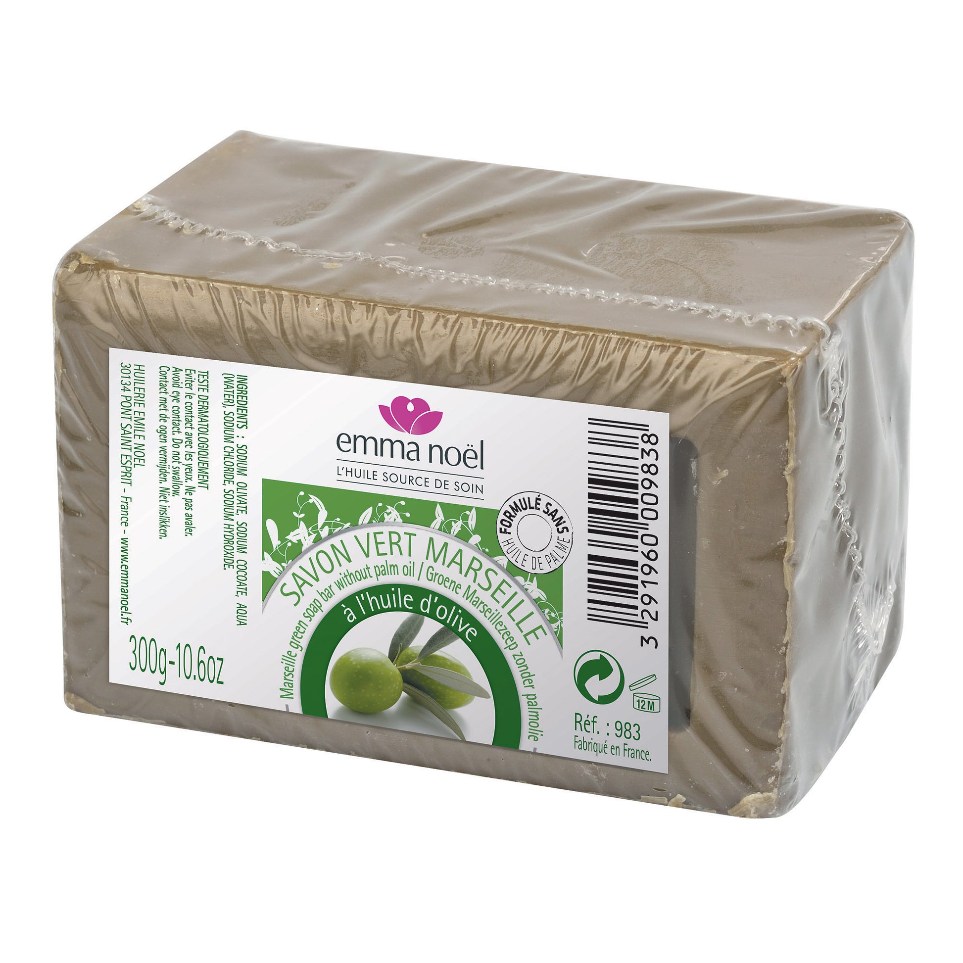 941196 Mýdlo Marseille zelené 300 g   EMMA NOËL-1