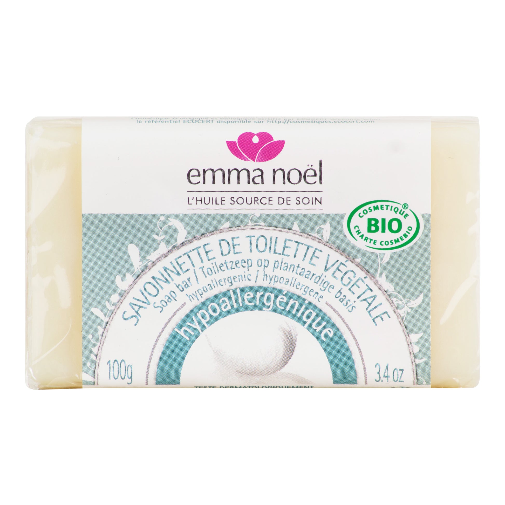 941326 Mýdlo rostlinné hypoalergenní 100 g BIO   EMMA NOËL-1