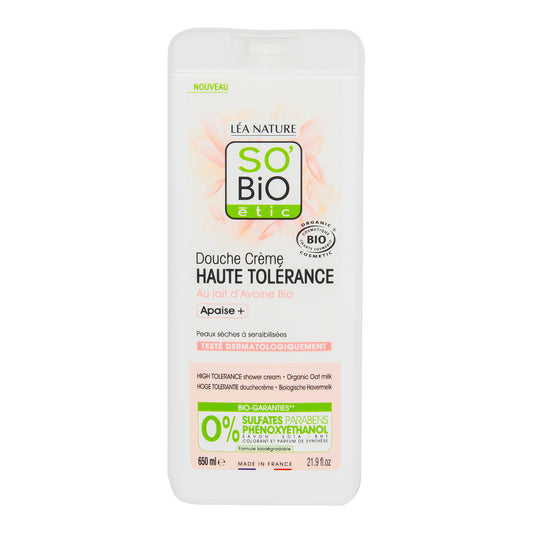 942378 Krém sprchový HAUTE TOLÉRANCE s ovesným mlékem 650 ml BIO  SO’BiO étic-1