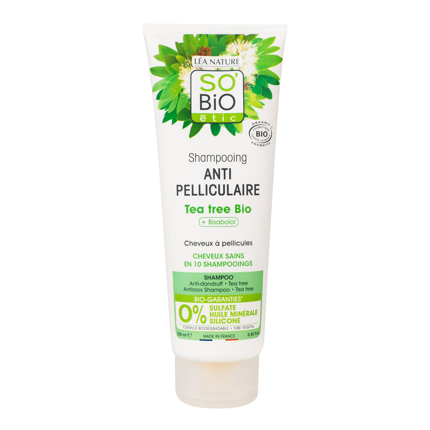 942396 Šampon proti lupům s tea trea a bisabololem 250 ml BIO  SO’BiO étic-1