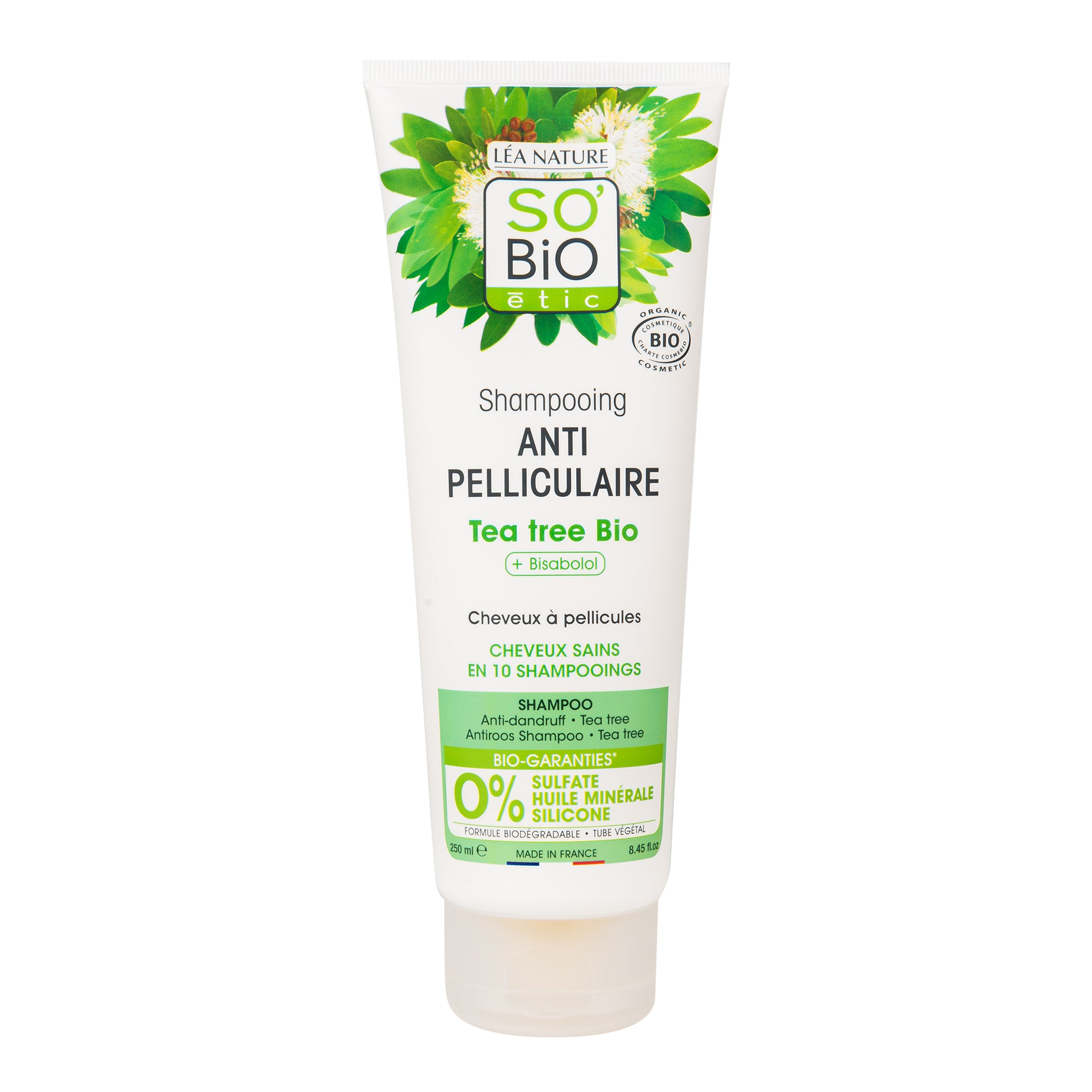 942396 Šampon proti lupům s tea trea a bisabololem 250 ml BIO  SO’BiO étic-1