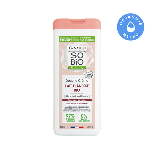 942400 Krém sprchový jemně hydratační s oslím mlékem 650 ml BIO   SO’BiO étic-1