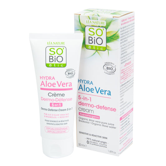943786 Krém ochranný pro citlivou pleť aloe vera 5v1 50ml BIO   SO´BIO étic-1
