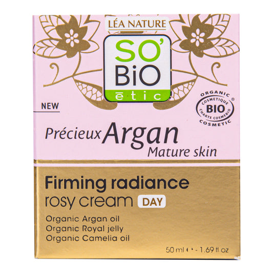 943796 Krém růžový denní pro rozjasnění a zpevnění 50 ml BIO zralá pleť Precieux argan   SO´BIO étic