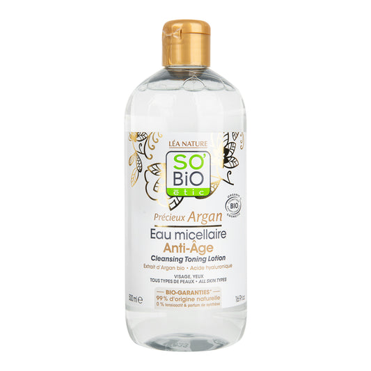 943859 Voda micelární Anti-age — argan a hyaluron Precieux Argan 500 ml BIO   SO’BiO étic-1