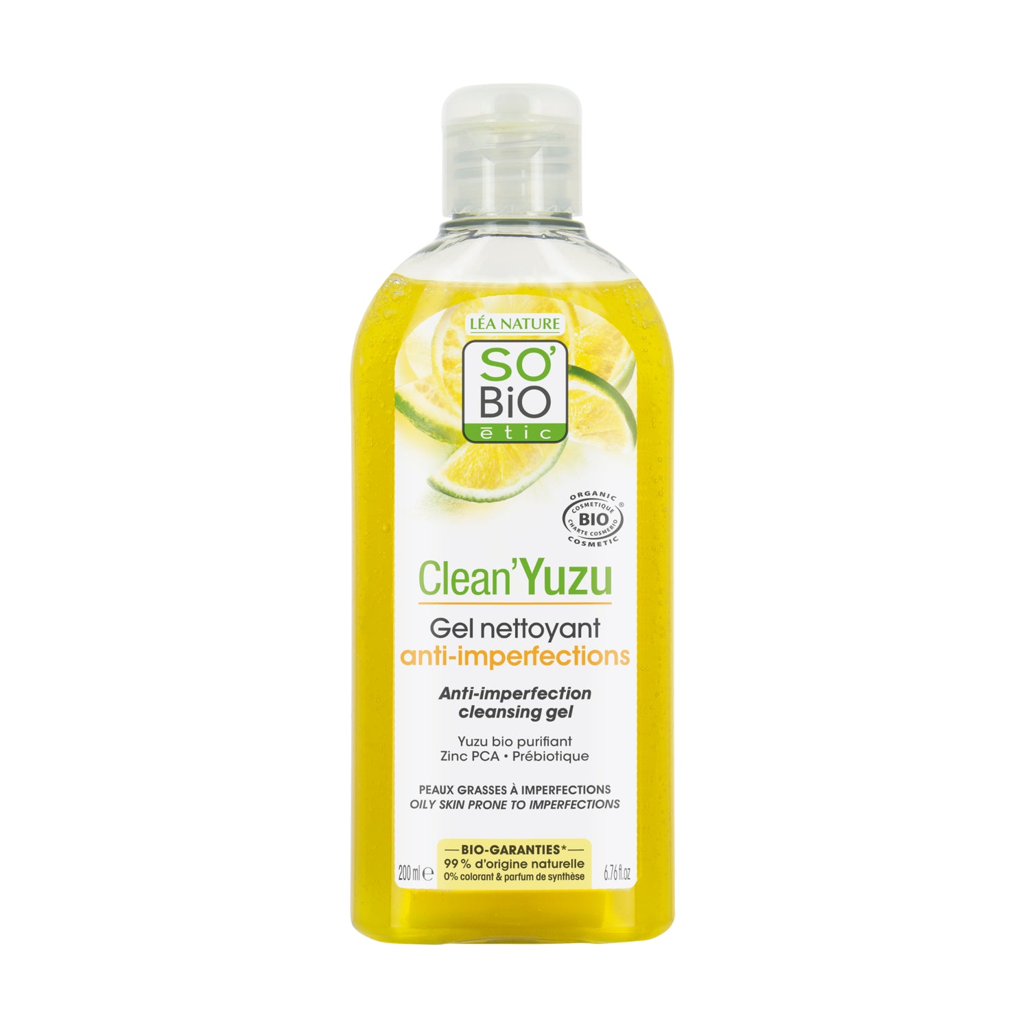 943958 Gel čisticí proti nedokonalostem pleti Clean Yuzu 200 ml BIO   SO’BiO étic-1