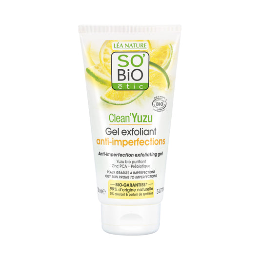 943959 Gel pleťový exfoliační Clean Yuzu 150 ml BIO   SO’BiO étic-1