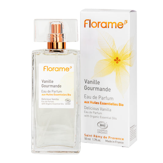 944221 Parfémová voda přírodní VANILLE GOURMANDE — lahodná vanilka 50 ml BIO   FLORAME-1