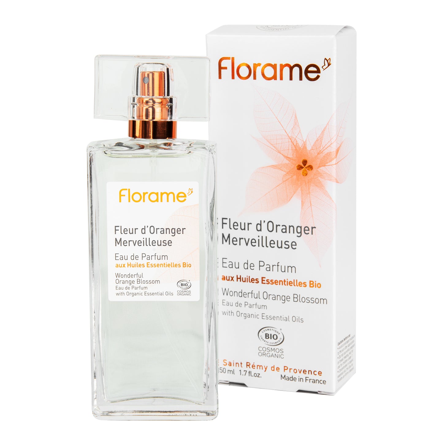 944223 Parfémová voda přírodní FLEUR D'ORANGER MERVEILLEUS — nádherný květ pomeranče 50 ml BIO   FLO