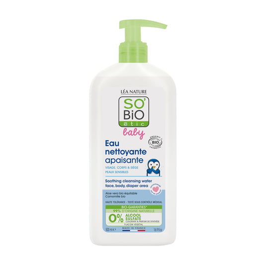944250 Voda dětská čisticí zklidňující  - tělo, obličej, oblast plenek 500 ml BIO   SO’BiO étic-1