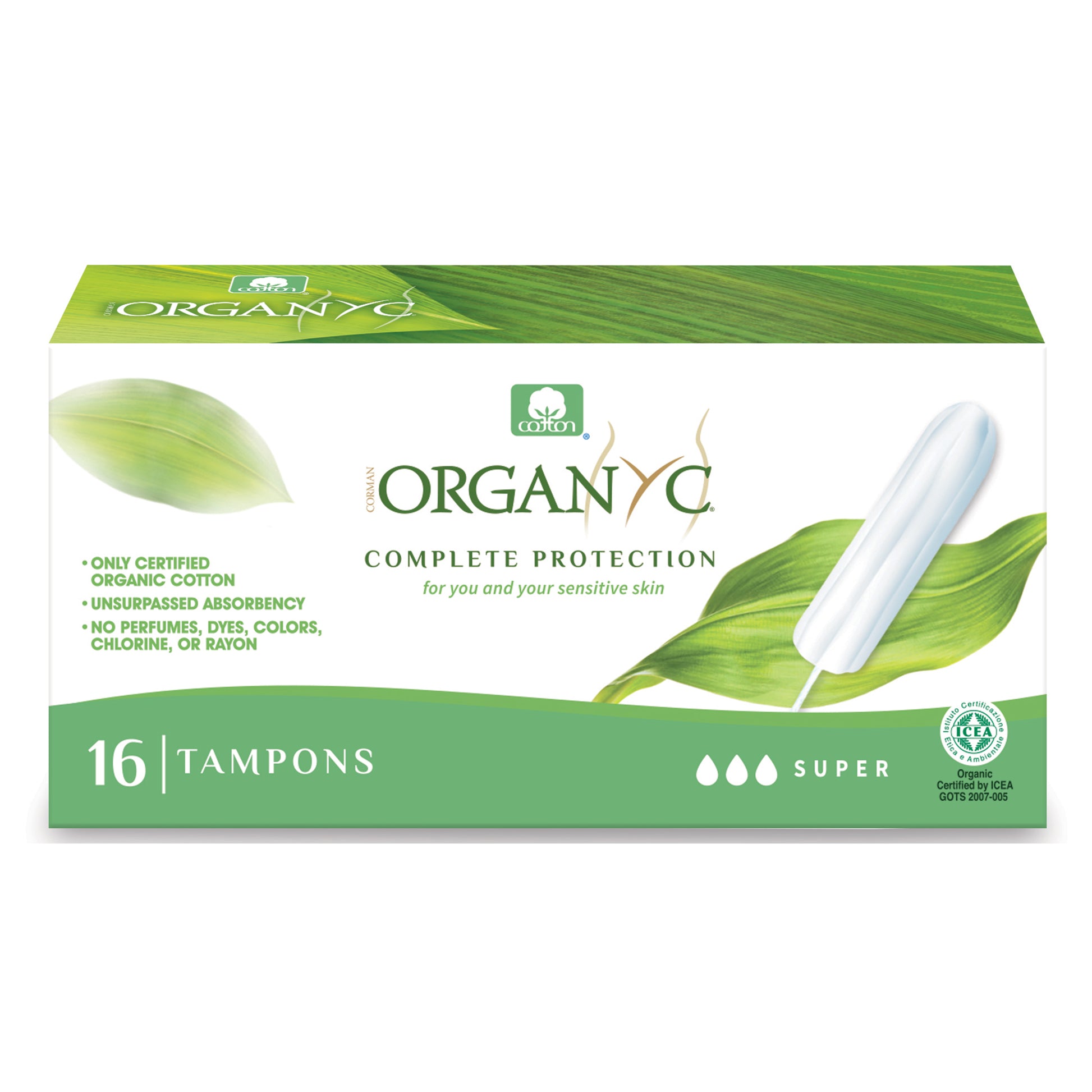 946231 Tampony super 16 ks BIO bavlna  ORGANYC-1